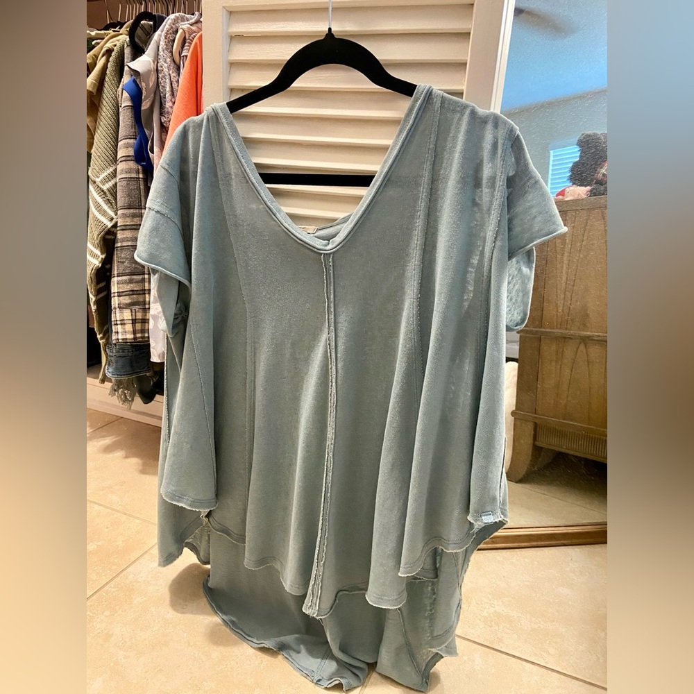 Blue We The Free flowy shirt